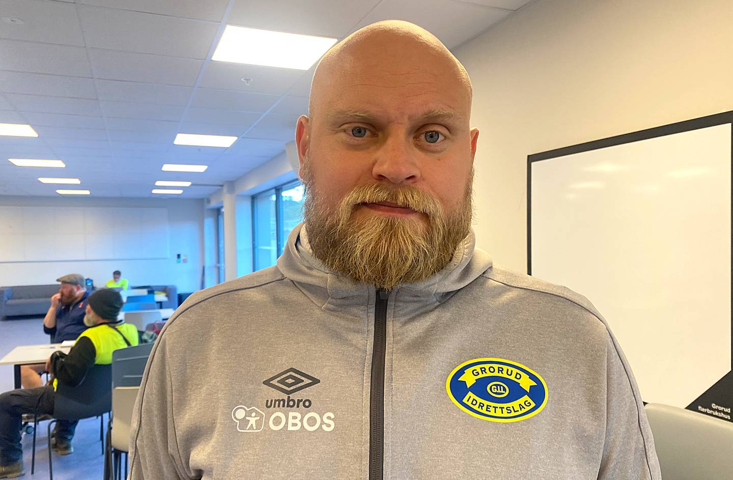 Grorud-trener Jonas Rygg i pressesonen etter firemålstapet mot Stabæk søndag.