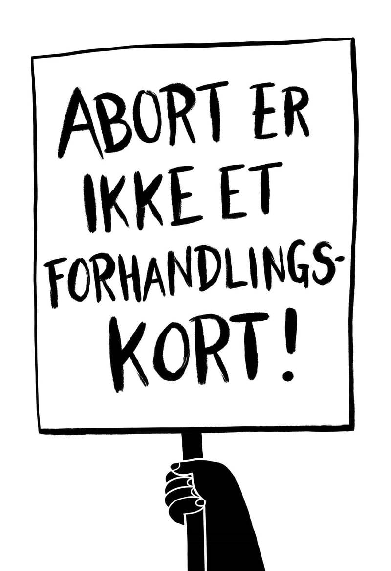 Illustrasjoner av Jenny Jordahl fra boka «Abortkamp – maktkamp».