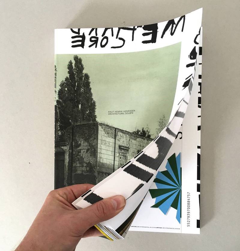 Knut Henrik Henriksens «Architectural Doubts» er årets vakreste kunstbok. I tillegg til å vise sin egen kunst har han gitt bokens marger til den svenske kunstneren Karl Holmqvist. FOTO: VERLAG DER BUCH­HANDLUNG WALTHER KÖNIG