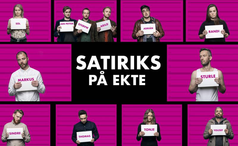 Komikergjengen i NRK Satiriks som allerede har skapt oppstuss med den kommende nett-tv-serien «Satiriks på ekte». FOTO: JULIA MARIA NAGLESTAD/NRK