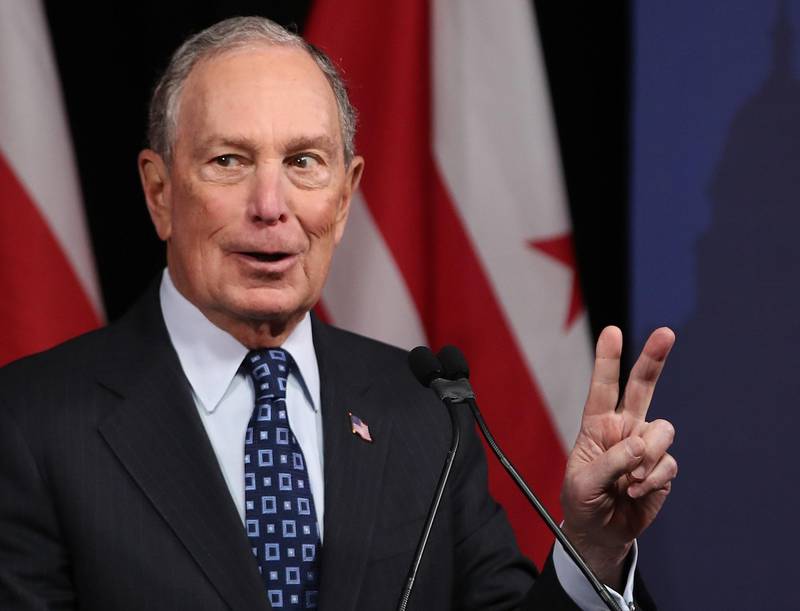 WASHINGTON, DC - JANUARY 30: Democratic presidential candidate, former New York City Mayor Michael Bloomberg speaks about affordable housing during a campaign event where he received an endorsement from District of Columbia Mayor, Muriel Bowser, on January 30, 2020 in Washington, DC. The first-in-the-nation Iowa caucuses will be held February 3.   Mark Wilson/Getty Images/AFP
== FOR NEWSPAPERS, INTERNET, TELCOS & TELEVISION USE ONLY ==