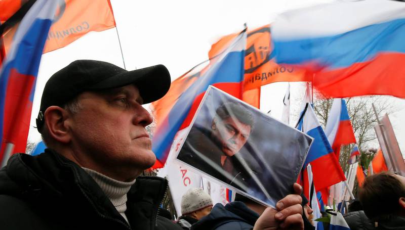 Nemtsov sa nylig i et intervju at han fryktet for livet sitt på grunn av sin motstand mot Putin. FOTO: MAXIM SHEMETOV/REUTERS/NTB SCANPIX