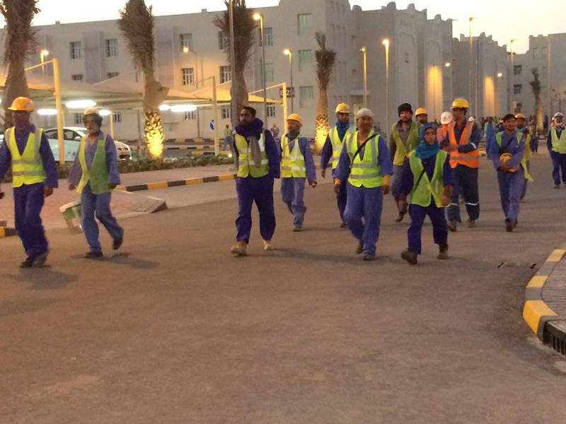 Dagsavisen besøkte en av arbeidsleirene i Qatar i 2016.