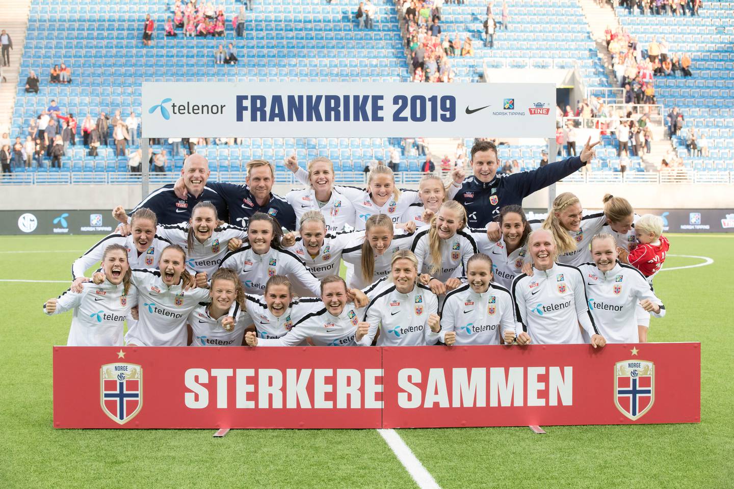 Oslo  20180904.
Kvinnelandslaget vant Vm-kvalifiseringskampen mot Nederland (2-1) på Intility Arena tirsdag.  i
Foto: Terje Pedersen / NTB scanpix