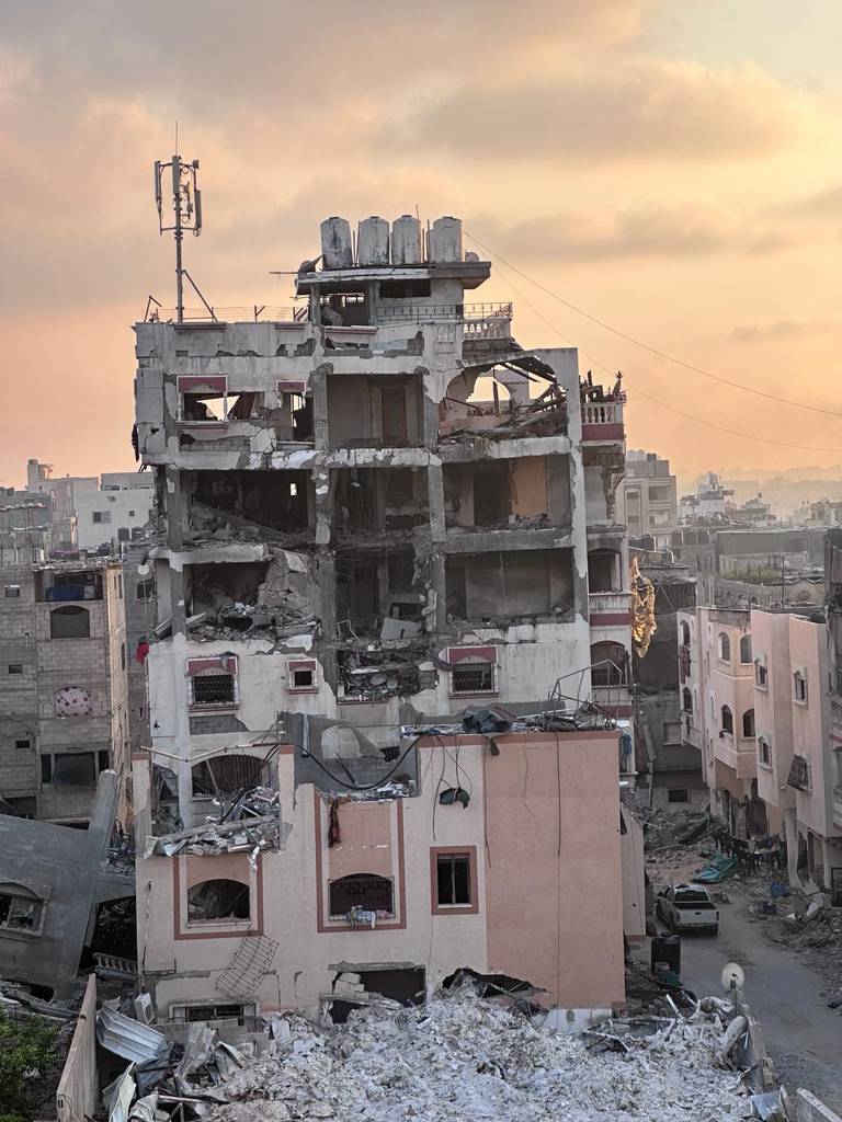 Utsikten fra sykehuset utenfor Beit Hanoun på Gazastripen.