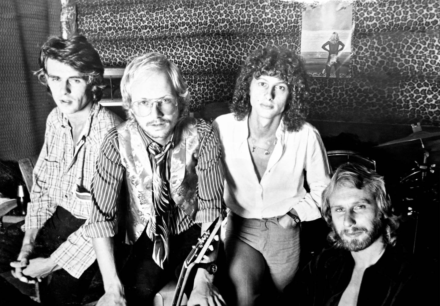 Wishbone Ash mot slutten av 70-årene, Martin Turner, Andy Powell, Laurie Wisefield og Steve Upton.