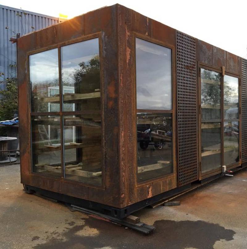 kunst: Container ombygd til atelier i Stavanger.