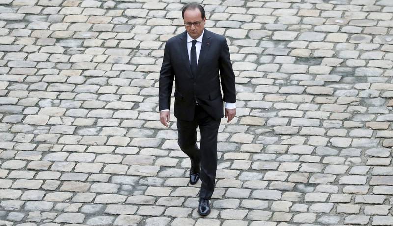 Frankrikes president, François Hollande, har erklært krig mot terrorgruppa IS.  FOTO: NTB SCANPIX
