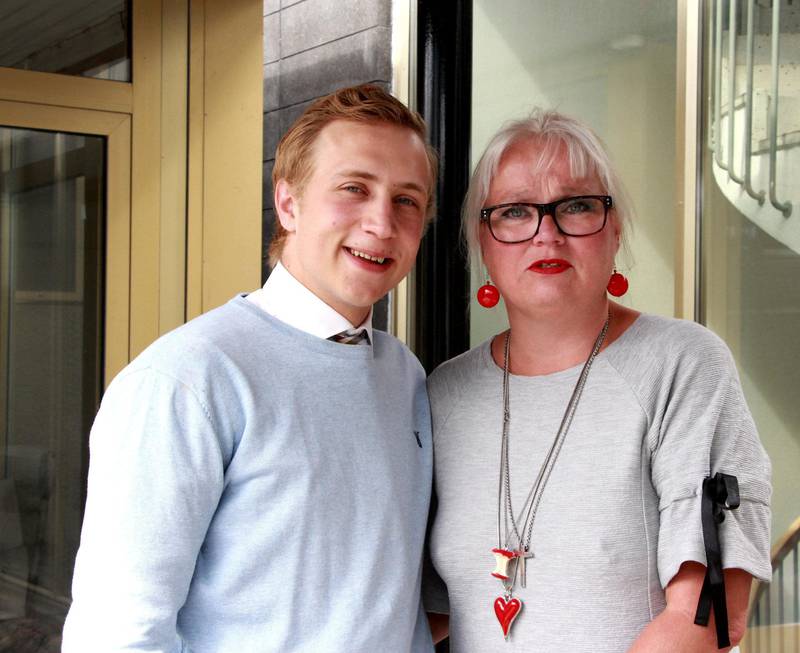 Elev og lærer: Elin Skorød og elev Gustav Hovde Vestgård vitnet begge i Drammen tingrett tirsdag.