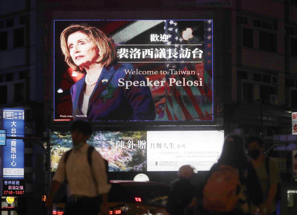 Nancy Pelosi ble ønsket velkommen da hun denne uka dro på et omstridt besøk til Taiwan.