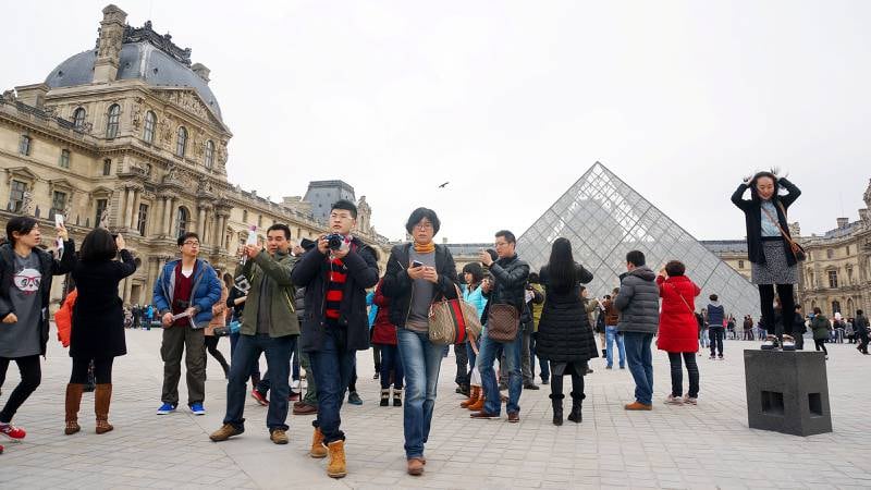De fleste turistene kommer nå fra Asia. Frankrike og Paris er fortsatt det mest populære reisemålet i verden. FOTO: CHRISTINE BAGLO