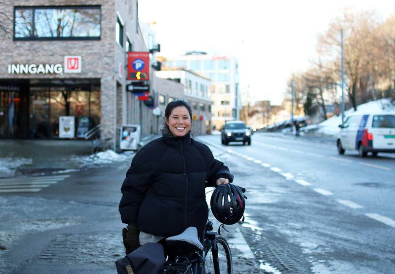 Byråd Lan Marie Berg er glad i å sykle hele året, og gleder seg over at stadig flere av Oslos befolkning gjør det samme.