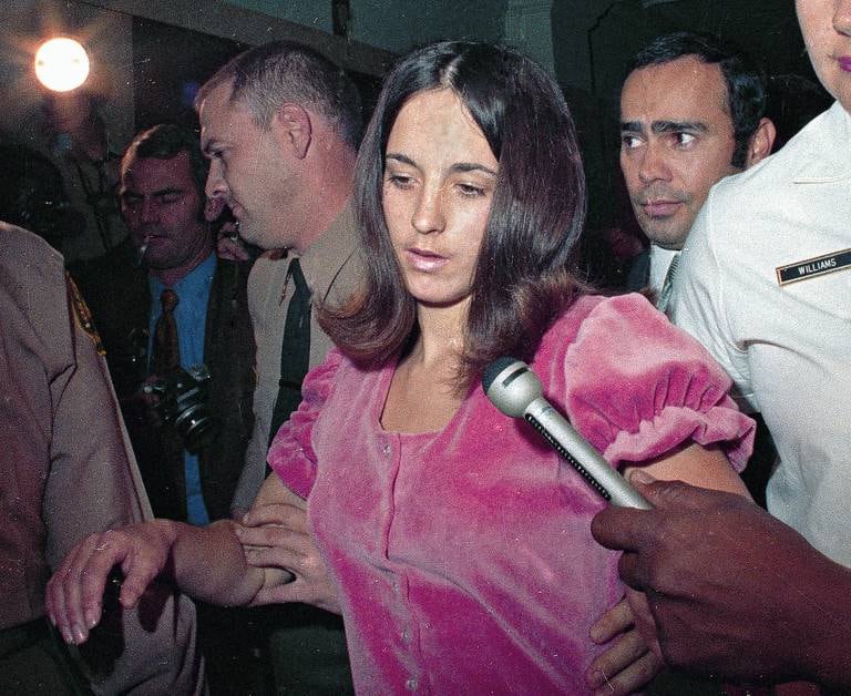 FILE - This 1969 file photo shows Manson Family member Susan Atkins, convicted of the Tate, LaBianca and Hinman murders. A teenage runaway, she met Manson while living in a commune in the Haight-Ashbury district. The Manson slayings were unsolved for three months until Atkins confessed to a cellmate after her arrest on an unrelated charge. She was married twice in prison and died of brain cancer on Sept. 24, 2009, shortly after being denied parole again. She was 61.