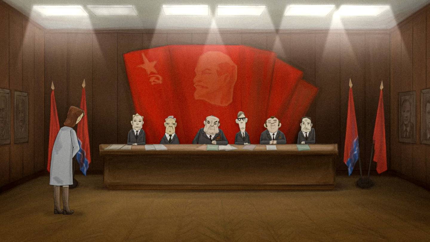 Bilde fra animasjonsfilmen Ilze Burkovska Jacobsen har laget, «My favorite war».