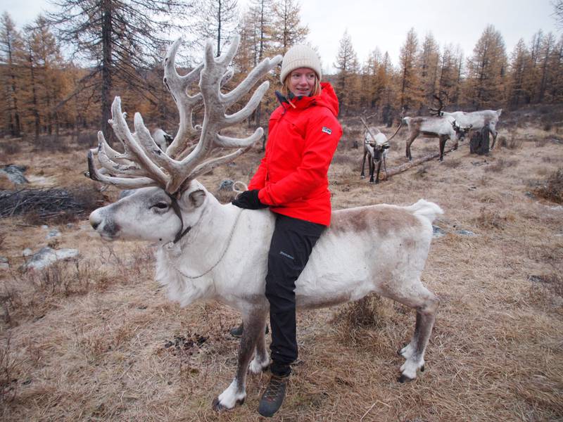 Erika Fatland har reist gjennom Russlands 14 grenseland. På besøk hos Tsaatan-folket i Nord-Mongolia. ALLE FOTO: PRIVAT