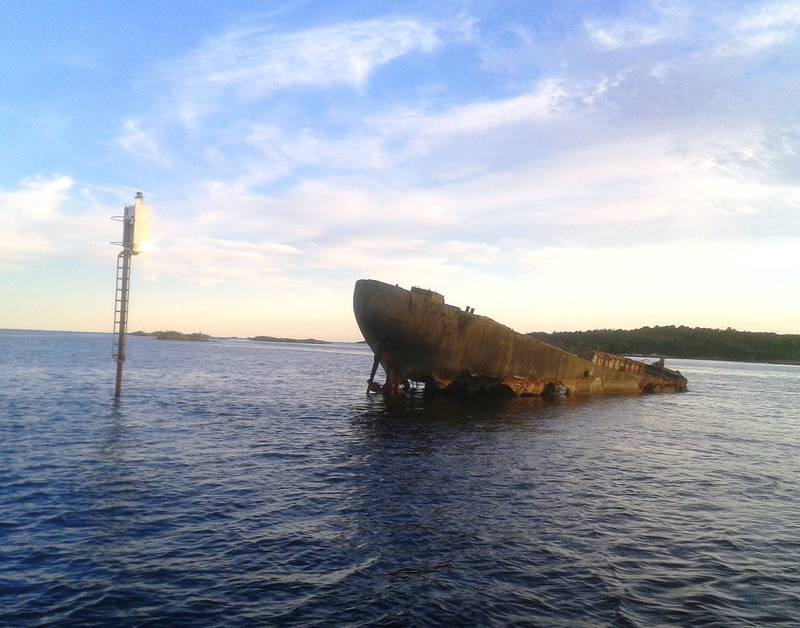 VRAK: Betongskipet «Silvestre» ligger i Tjømøleden.
FOTO: HARALD KAASA HAMMER, FÆRDER ROTARYKLUBB