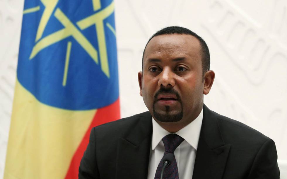 FILE PHOTO: Ethiopia's Prime Minister Abiy Ahmed speaks at a news conference at his office in Addis Ababa, Ethiopia August 1, 2019. REUTERS/Tiksa Negeri/File Photo