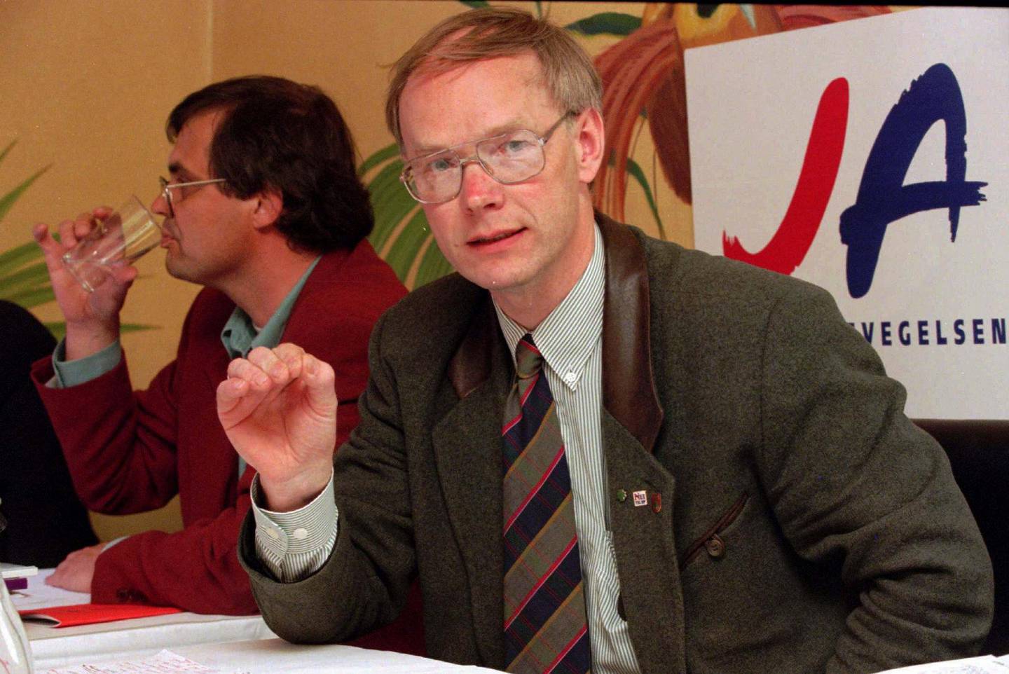 Per Olaf Lundteigen under en debatt om norsk EU-medlemskap i 1994. Foto: NTB scanpix