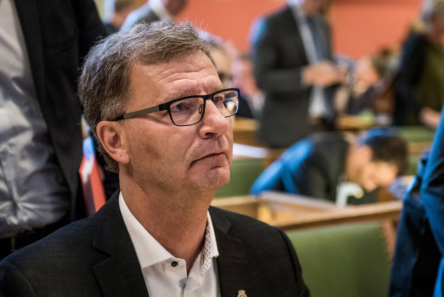 Finansbyråd Robert Steen under framlegging av Oslobudsjettet for 2017. Foto: John Trygve Tollefsen
