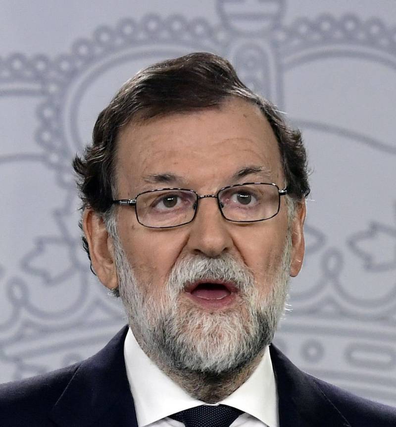 STERKT IMOT: Statsminister Mariano Rajoy.
