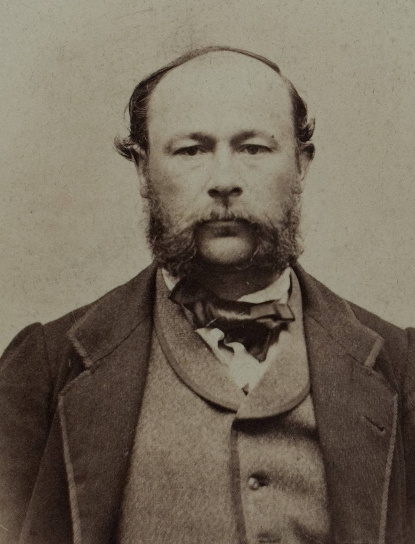 Dødsdømte Friedrich Wilhelm Priess, fra forbryteralbum i Justismuseets samling.