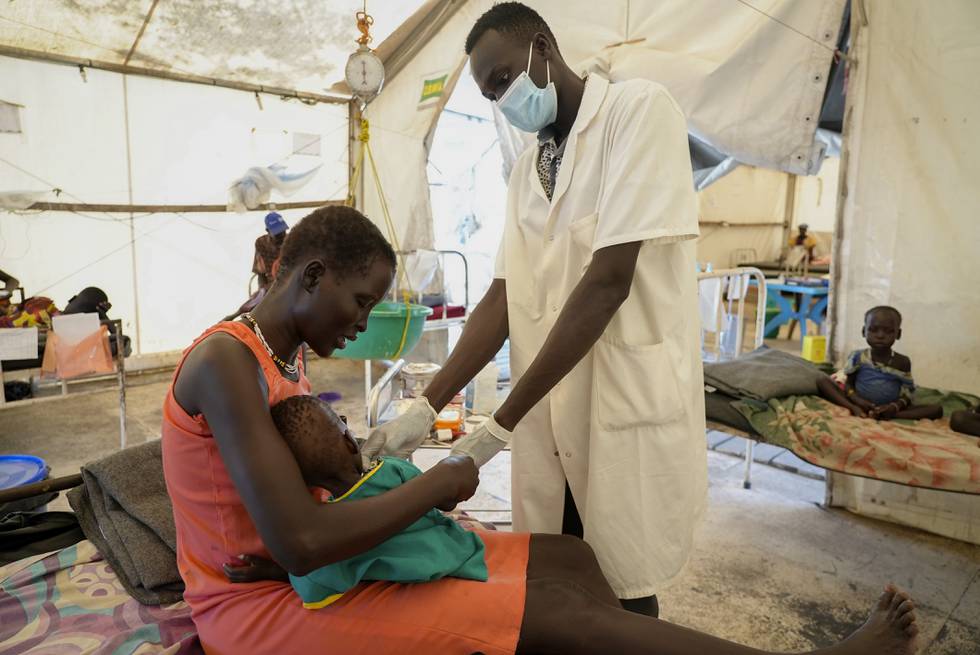 Tørken på Afrikas Horn er den verste på 40 år. Sør-Sudan er et av de hardest rammede landene, her fra et sykehus drevet av Leger uten grenser i Jonglei i Sør-Sudan 28. desember i fjor.