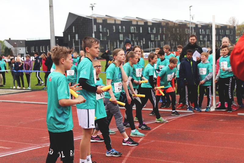 202 lag konkurrerte under Tinestafetten onsdag på Stavanger stadion. Foto: Ingvild Wathne Johnsen