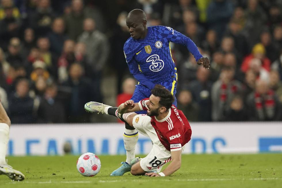 Chelseas N'Golo Kanté er usikker før lørdagens FA-cupfinale mot Liverpool. Foto: Dave Thompson / AP / NTB