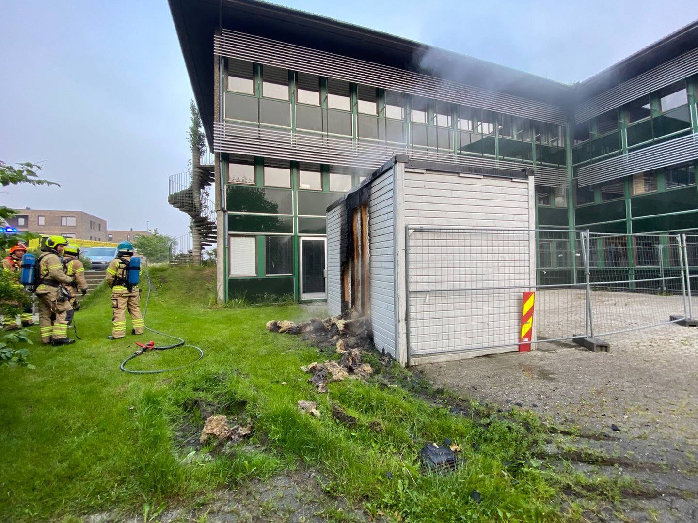 24. juni var det brann i en brakke ved kommunehuset i Randaberg sentrum