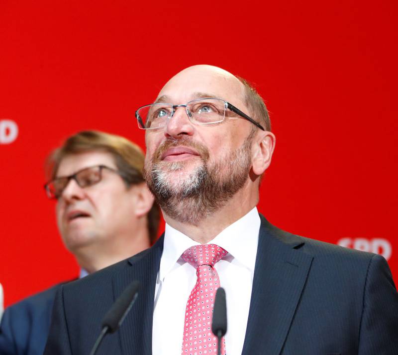 Lederen for det tyske sosialdemokratiske partiet SPD, Martin Schulz, stiller til valg mot kansler Angela Merkel i høst.