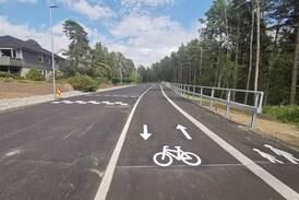 Nå er denne veien gjenåpnet, med god plass til syklister og gående