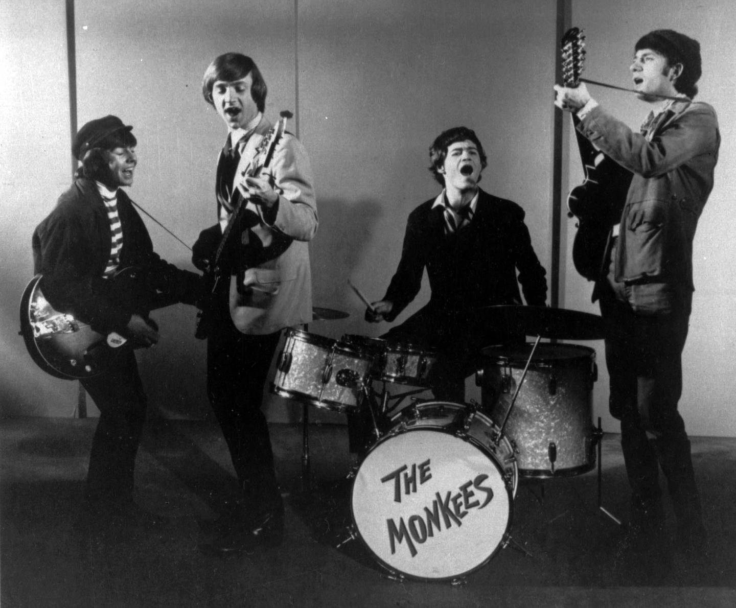 The Monkees ved gjennombruddet i 1966: Fra venstre Davy Jones, Peter Tork, Micky Dolenz og Mike Nesmith.