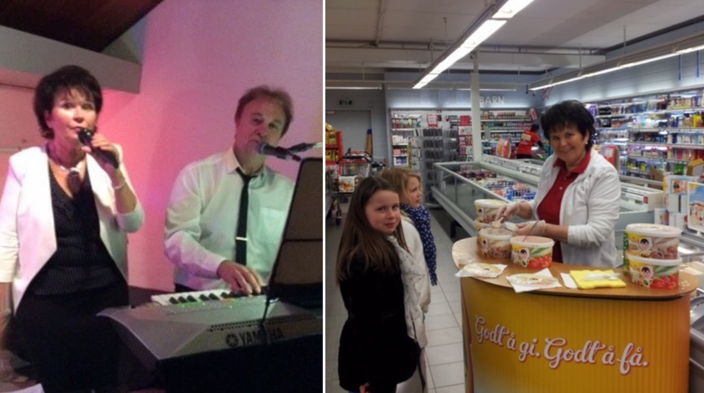 Bak mikrofonen sammen med Einar Solem, eller bak disken i dagligvarebutikken - menneskemøter er livet for Margun Aasbrenn.