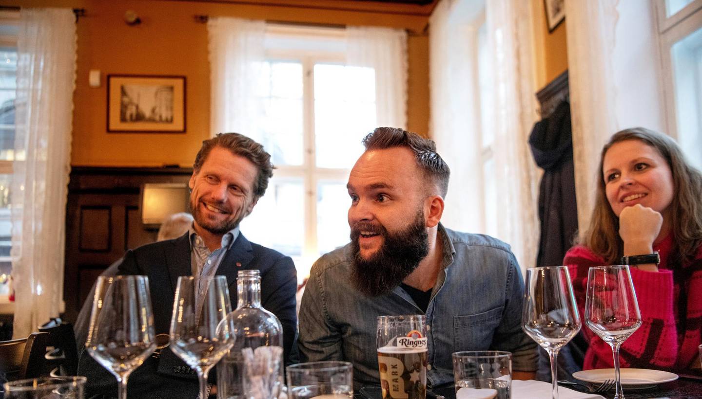 Nyhetsåret 2019 engasjerer. F.v.: Kjetil Staalesen, Magnus Forsberg og Bente Rognan Gravklev. Foto: Mimsy Møller