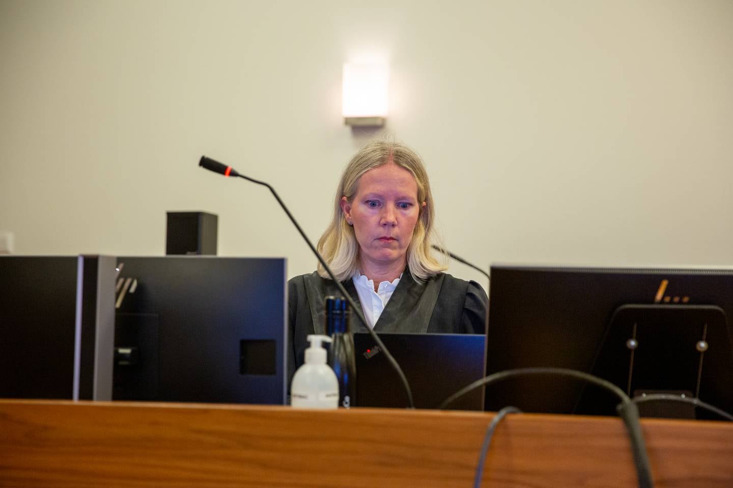 Advokat Sille Heidar forsvarte mannen i Søndre Østfold tingrett. Her fra rettens første dag.