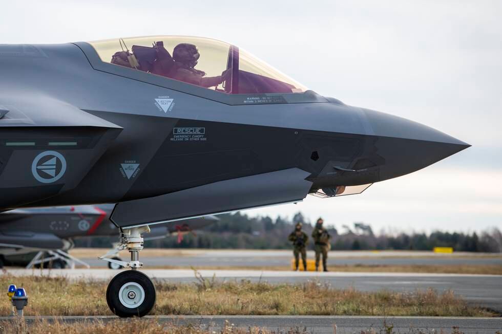 Forsvaret viser fram de nye F-35 jagerflyene i november 2019.