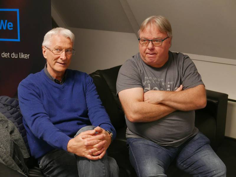 Styreleder Kai Roger Pedersen og redaksjonssjef Dag Solheim i Aim Studios.