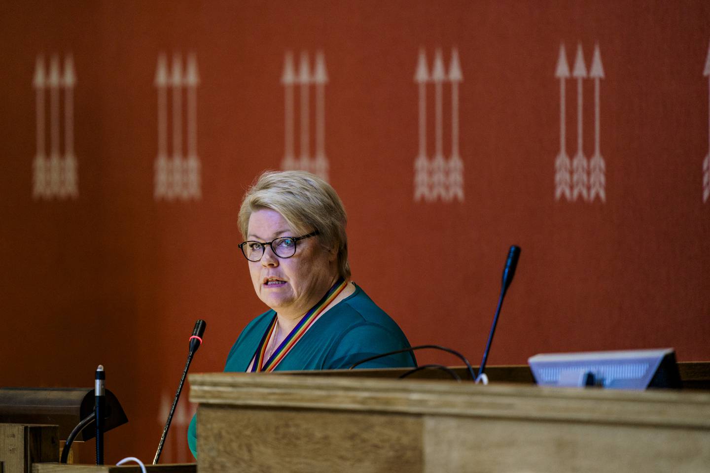 Arbeiderpartiets gruppeleder Marthe Scharning Lund er ikke fornøyd med målingen. Foto: Stian Lysberg Solum / NTB