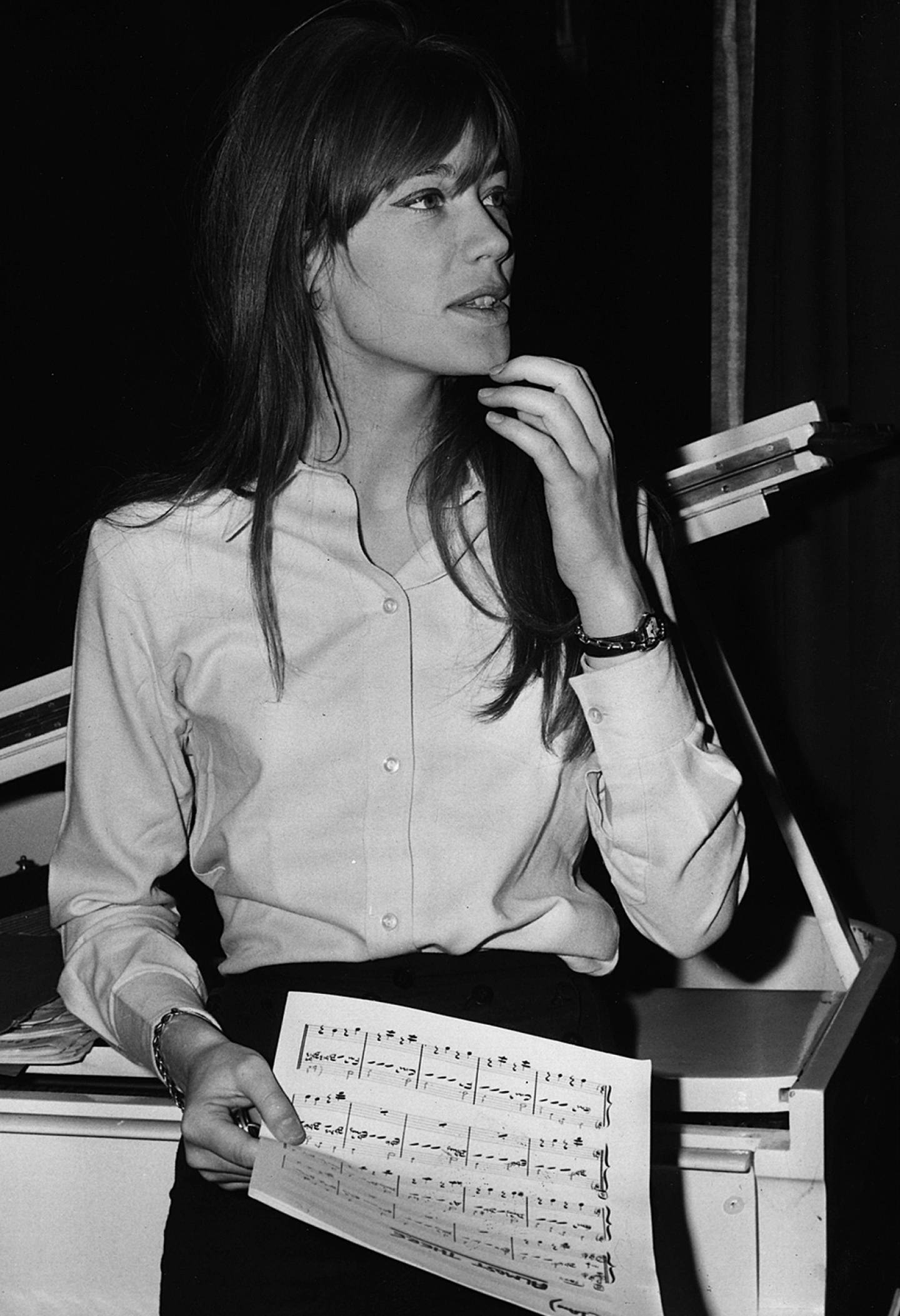 Françoise Hardy i studio i 1966.
FOTO: AP/NTB SCANPIX