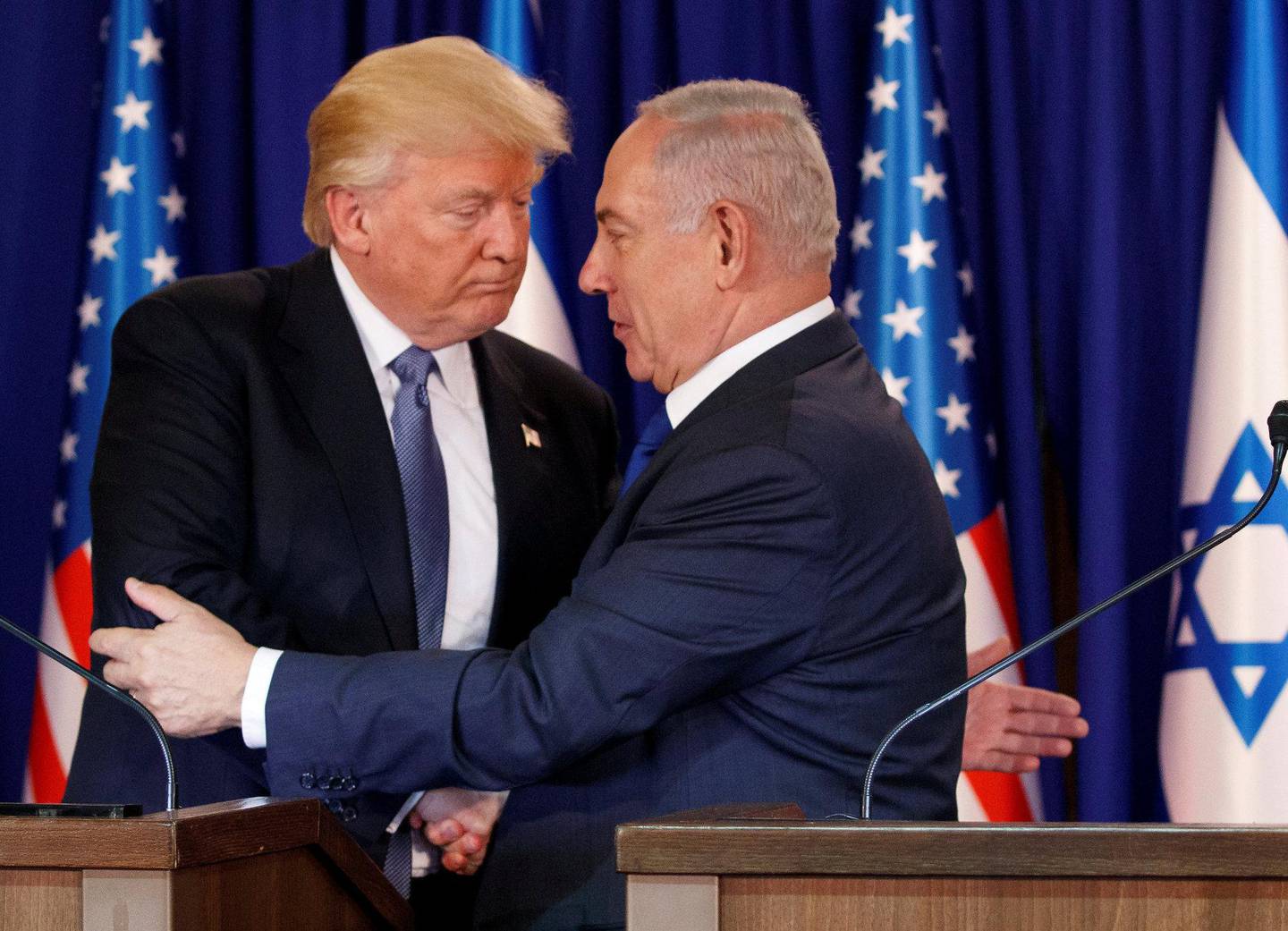 HJELP: Israels statsminister Benjamin Netanyahu har fått hjelp av president Donald Trump. FOTO: NTB SCANPIX