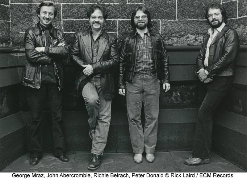 John Abercrombies første ECM-kvartett med f.v. George Mraz, Abercrombie, Richie Beirach og Peter Donald. FOTO: RICK LAIRD