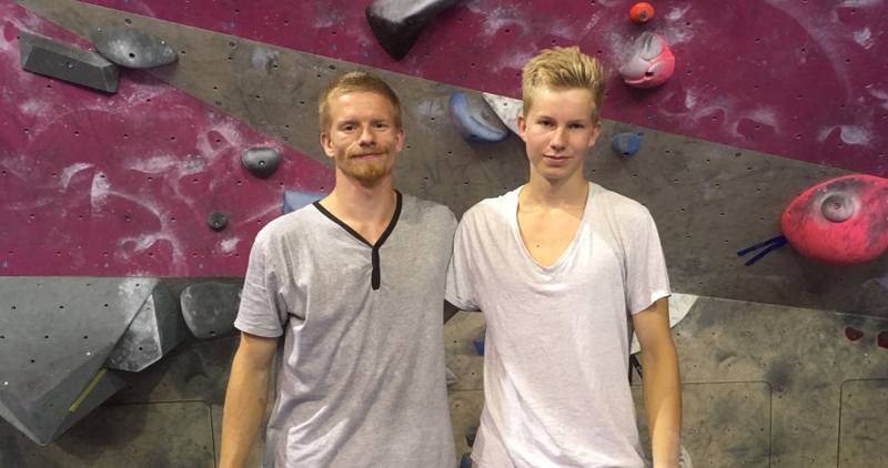 Fra Tønsberg: Brødrene Robin og Markus Bülow-Berntzen er begge habile klatrere.