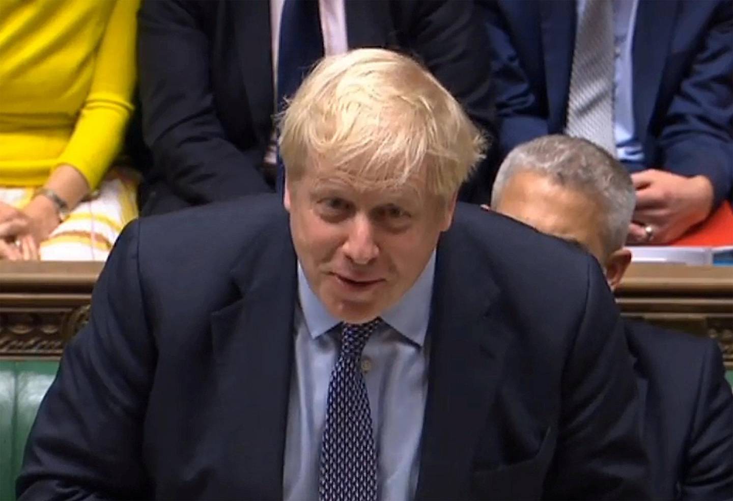 På’n igjen: Statsminister Boris Johnson led nederlag i Underhuset lørdag, men kommer tilbake til parlamentet denne uka. FOTO: NTB SCANPIX