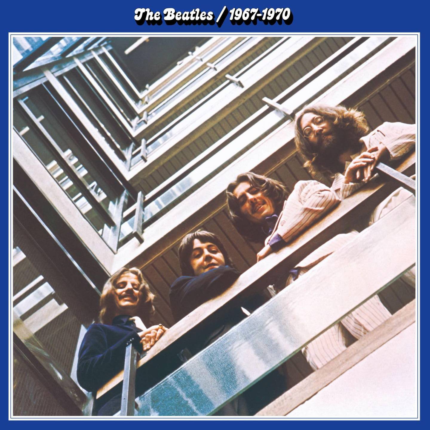 The Beatles fotografert i EMIs hovedkvarter i London i 1969.