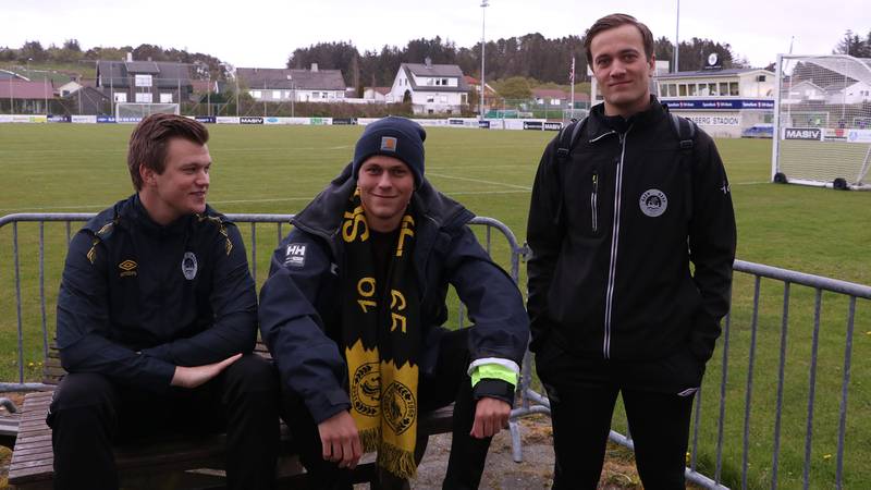 Mats Haugland, Simen Soma Hjelle og Jørn Hornseth er tre av de femten med bakgrunn fra Randaberg som nå spiller for Sunde. Foto: Pål Karstensen