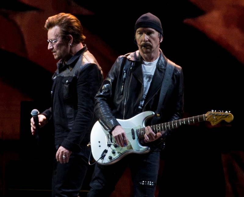 The Edge og Bono under åpningen av «The Joshua Tree Tour 2017» i Canada. 
