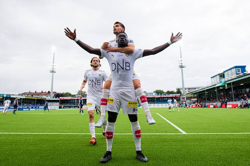 Akor Adams snudde kampen på 13 minutter da Lillestrøm vant 3-1 borte mot tabelljumbo-Kristiansund.
Foto: Marius Simensen / NTB