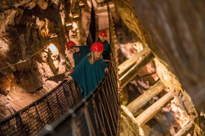 Blaafarveværket feirer 50 år i år med en ny, underjordisk hengebru i Koboltgruvene! FOTO: BLAAFARVEVERKET