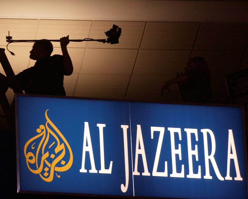 Al-Jazeera har flere internasjonale filialer. Her fra New York, USA.