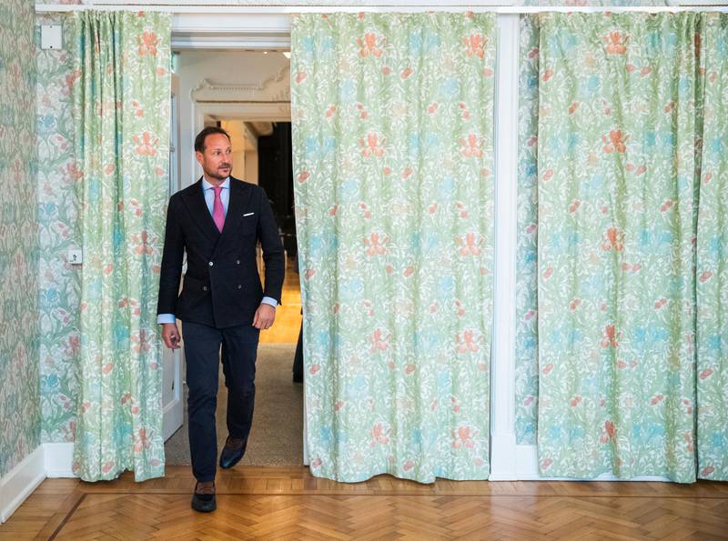 KRISTIANSUND, NORGE 20200915. 
Kronprins Haakon møter pressen i forbindelse med kronprinsparets besøk i Kristiansund.
Foto: Berit Roald / NTB
